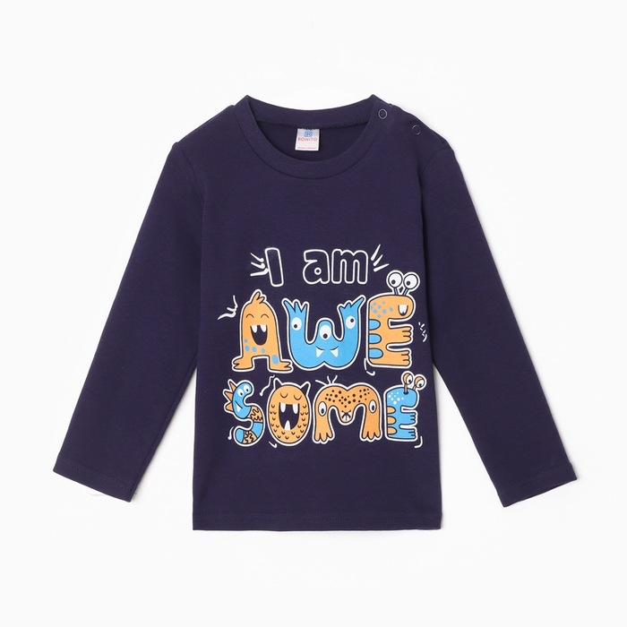 Лонгслив для мальчика, цвет тёмно-синий, рост 98 см Лонгслив для мальчика, цвет тёмно-синий, рост 98 см