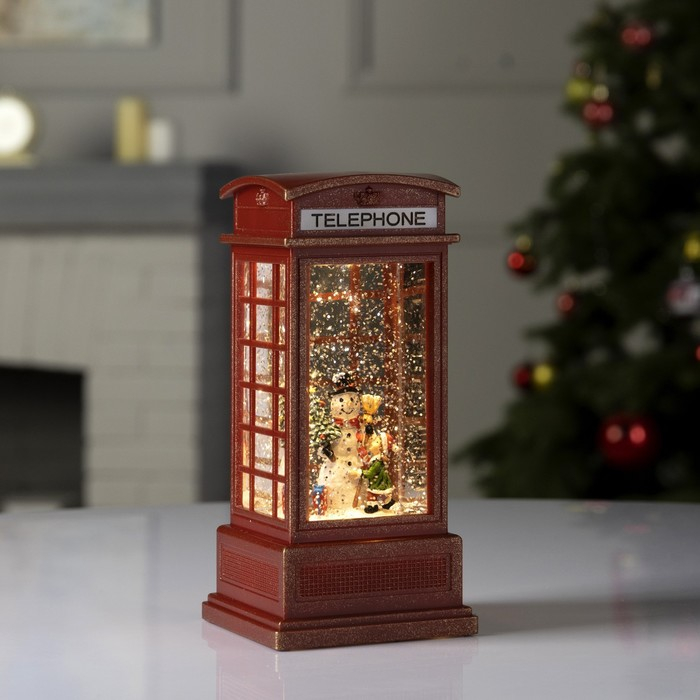 Светодиодная фигура &laquo;Девочка и снеговик&raquo; 9 &times; 20 &times; 8 см, пластик, батарейки ААх3 (не в комплекте), USB, свечение тёплое белое