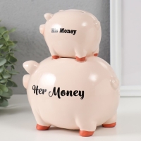 Копилка керамика "Две свинки - пирамида" 19,5х12х18,8 см