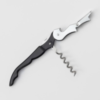 Штопор - открывашка универсальная Доляна, 12 см, цвет чёрный Штопор - открывашка универсальная Доляна, 12 см, цвет чёрный