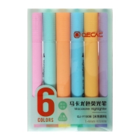 Набор маркеров-текстовыделителей 6 штук, 6 цветов, пастель Набор маркеров-текстовыделителей 6 штук, 6 цветов, пастель