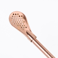 Бомбилья для чая Йерба Мате мини, набор 2 штуки с щёточками для чистки, бронза, l-18.5 см Бомбилья для чая Йерба Мате мини, набор 2 штуки с щёточками для чистки, бронза, l-18.5 см