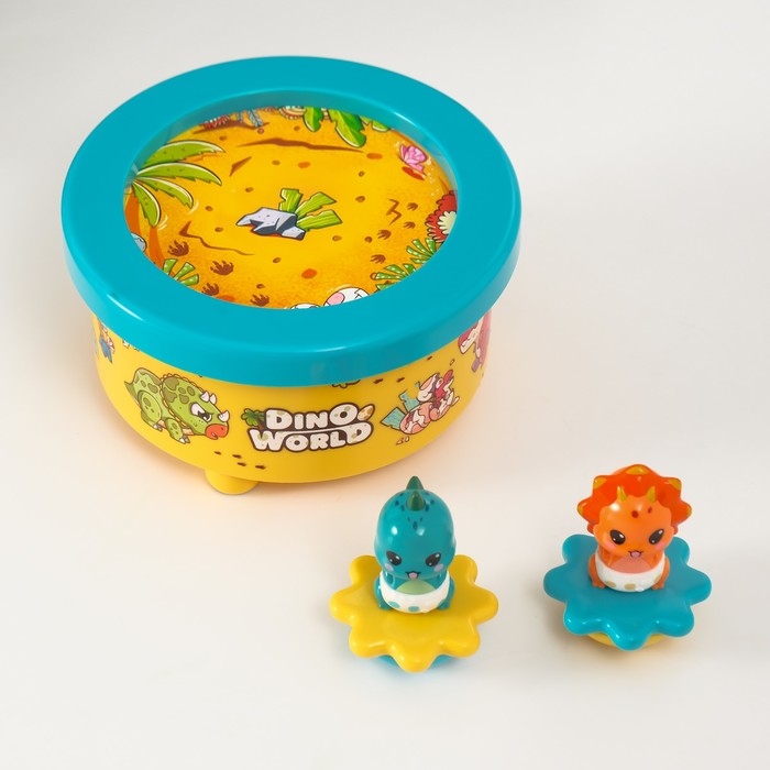 Сувенир музыкальный механический магнитный "Динозавры" 12,2х12,2х11,5 см