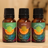 Набор эфирных масел "Кедр. Эвкалипт. Пихта" косметический, 3 шт по 15 мл Набор эфирных масел "Кедр. Эвкалипт. Пихта" косметический, 3 шт по 15 мл