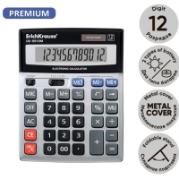 Калькулятор настольный 12-разрядный ErichKrause DC-5512M, серебряный Калькулятор настольный 12-разрядный ErichKrause DC-5512M, серебряный