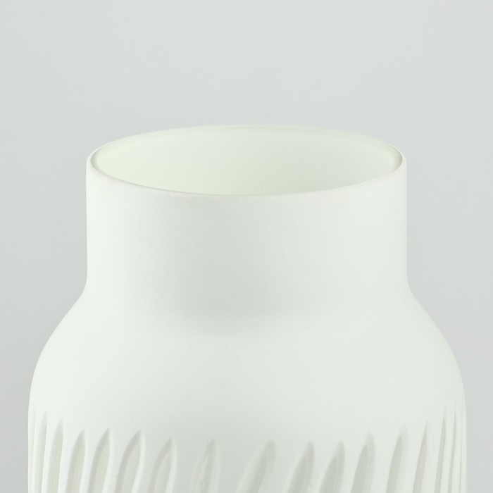 Ваза для цветов &laquo;Парадайз&raquo; из белого стекла 30&times;13&times;13 см