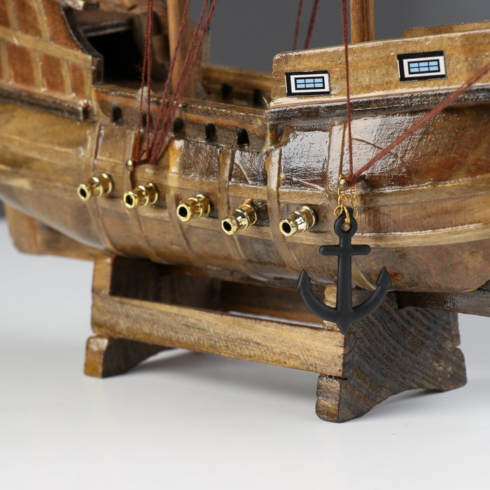 Корабль &laquo;Уида&raquo;, 33х8х29 см, пиратский, черные паруса