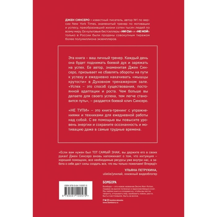 &laquo;НЕ ТУПИ. Только тот, кто ежедневно работает над собой, живет жизнью мечты&raquo;, 208 стр, Синсеро Д.