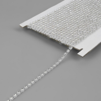 Стразы на нитях, 4 мм, 9 &plusmn; 1 м, цвет прозрачный