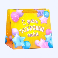 Пакет под торт "День рождения" 30х30х30см