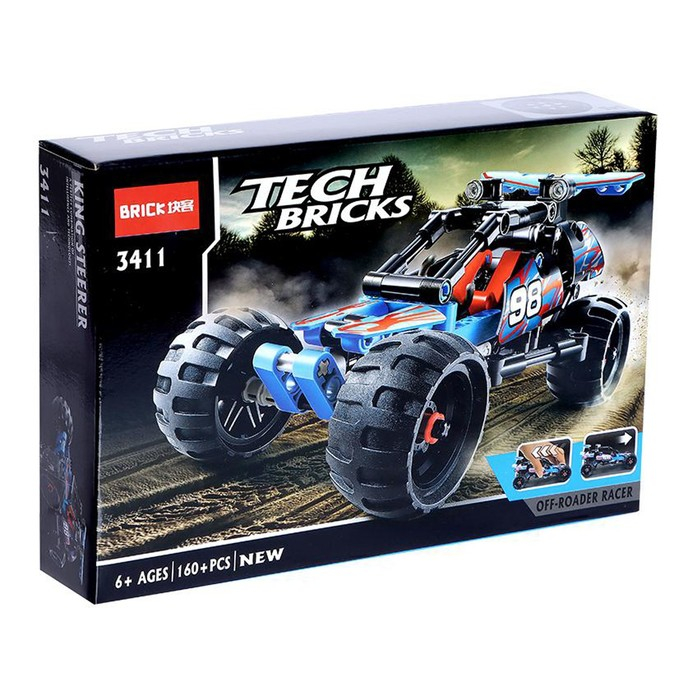 Конструктор гоночная машина &laquo;Багги&raquo; Brick TechBricks, инерционный, 160 деталей, 6+