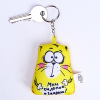 Брелок-антистресс &laquo;Мни сильнее, я балдею!&raquo;, кот, 7х7 см