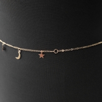 Портупея &laquo;Талия&raquo; звёзды, цвет белый в золоте, 68 см + 25 см удлинитель