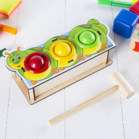 Стучалка-сортер &laquo;Гусеница&raquo;, с молотком, МИКС