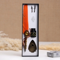 Набор подарочный 3в1 "Реликвия": перьевая ручка, чернила, наконечники, оранжевый Набор подарочный 3в1 "Реликвия": перьевая ручка, чернила, наконечники, оранжевый