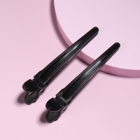 Зажимы для волос, набор - 2шт, 10 см, цвет чёрный