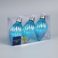 Набор елочных шаров "Северное сияние", d=7 см, 3 LED, 3 шт, батарейки AG13x9 (нет в комплекте), свечение тёплое белое Набор елочных шаров "Северное сияние", d=7 см, 3 LED, 3 шт, батарейки AG13x9 (нет в комплекте), свечение тёплое белое