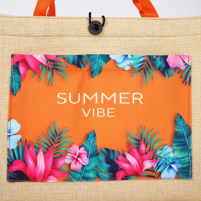 Сумка женская пляжная &laquo;Летний вайб&raquo;, 35х30х14 см
