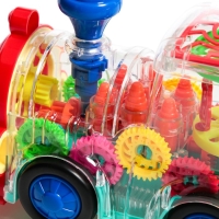 Паровоз &laquo;Новогодний поезд&raquo;, световые и звуковые эффекты, работает от батареек