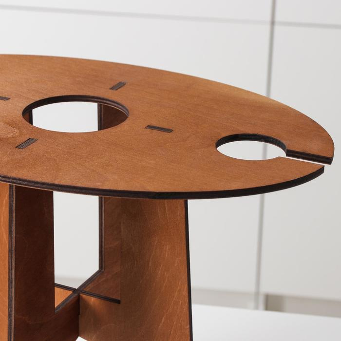 Столик-поднос для вина и двух бокалов, 40&times;25&times;30 см