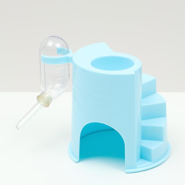 Комплекс для грызунов 3-в-1 с поилкой 60 мл, кормушкой и домиком, микс цветов Комплекс для грызунов 3-в-1 с поилкой 60 мл, кормушкой и домиком, микс цветов