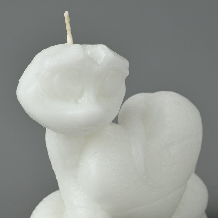 Новый год 2025! Свеча интерьерная &laquo;Новогодняя коллекция: Змейка милашка&raquo;, белая, 69 х 61 х 36