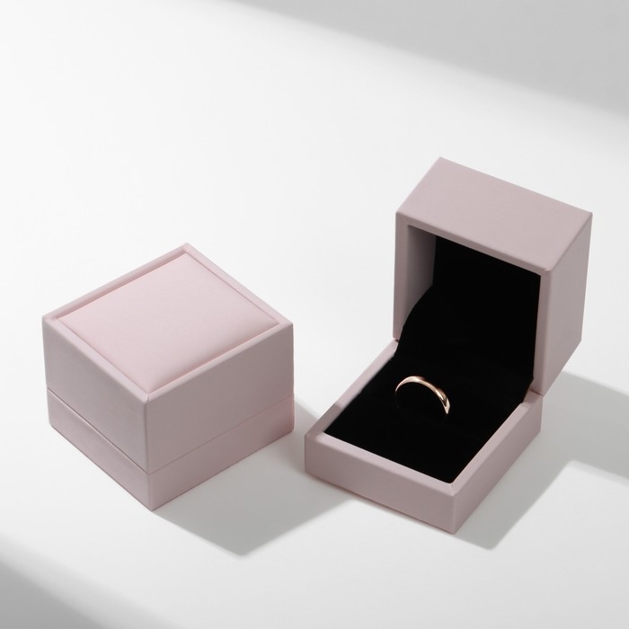 Футляр под кольцо &laquo;Квадро&raquo; классический, 6&times;6,5, цвет светло-розовый