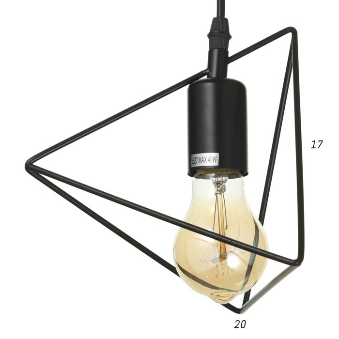 Светильник 2468/1 E27 40Вт черный 20х20х20-120 см