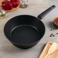 Сковорода &laquo;Надежда&raquo;, d=24 см, h=7,4 см, съёмная ручка, антипригарное покрытие, цвет чёрный