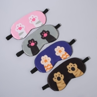 Маска для сна &laquo;ЛАПКИ&raquo;, 19,5 &times; 9,5 см, резинка одинарная, цвет МИКС