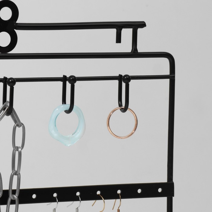 Подставка для украшений &laquo;Ключик&raquo; 20&times;10&times;26, цвет чёрный