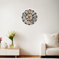 Часы настенные, серия: Интерьер, дискретный ход, d-25 см, АА , белые Часы настенные, серия: Интерьер, дискретный ход, d-25 см, АА , белые