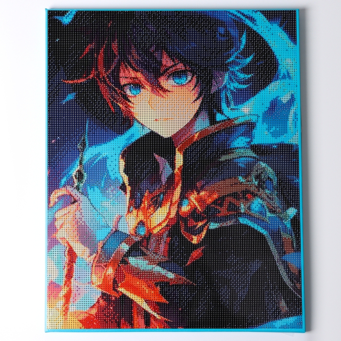 Алмазная мозаика с полным заполнением на холсте с подрамником &laquo;Самурай&raquo;, 40 х 50 см