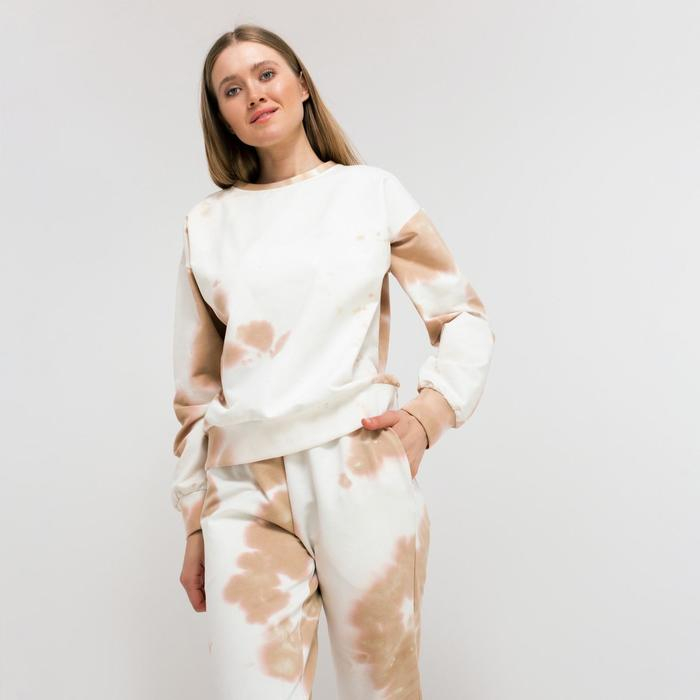 Свитшот женский MINAKU: Casual Collection цвет бежевый, р-р 50 Свитшот женский MINAKU: Casual Collection цвет бежевый, р-р 50