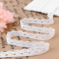 Кружево вязаное, 10 мм &times; 15 &plusmn; 1 м, цвет кипенно-белый
