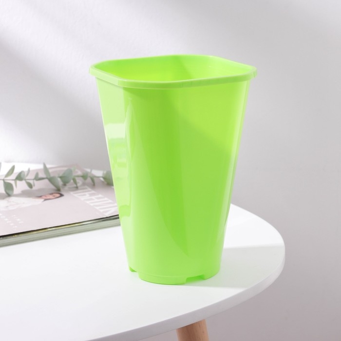 Горшок для цветов &laquo;Роза&raquo;, 2 л, d=14 см, цвет зелёный