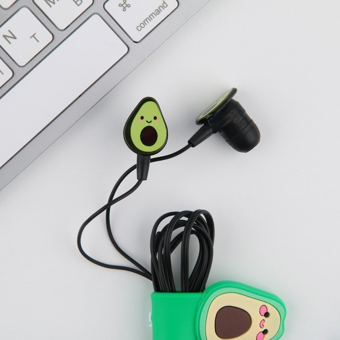 Наушники вакуумные, держатель для проводов &laquo;Авокадо&raquo;, мод. VBT 1,3, 12,5 х 8,5 см.