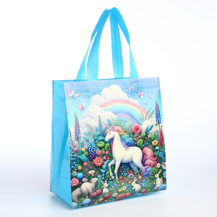 Сумка детская для девочки без застёжки, цвет голубой Сумка детская для девочки без застёжки, цвет голубой