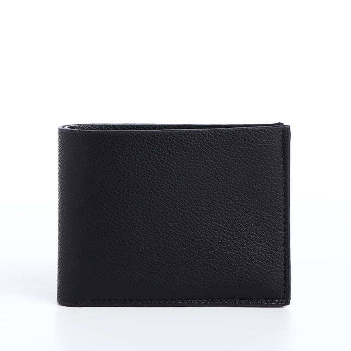 Портмоне мужское без застёжки, отдел для карт, монет, цвет чёрный Портмоне мужское без застёжки, отдел для карт, монет, цвет чёрный