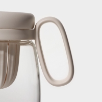 Кружка стеклянная с крышкой и трубочкой &laquo;Бьорн&raquo;, 850 мл