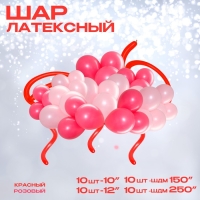 Набор воздушных шаров для оформления фотозоны «Клубничный», 40 шт. Набор воздушных шаров для оформления фотозоны «Клубничный», 40 шт.