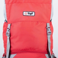 Рюкзак туристический, Taif, 80 л, отдел на стяжке, 2 наружных кармана, 2 боковых кармана, цвет серый/красный