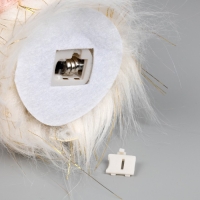 Светодиодная фигура &laquo;Гном розовый&raquo; 12 &times; 19 &times; 12 см, текстиль, батарейки AG10х3 (в комплекте), свечение тёплое белое