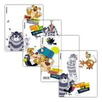 Набор обложек ПП 12 шт, 212 х 347 мм, 80 мкм, ErichKrause "Простоквашино", для тетрадей и дневников, фиксированная, прочные швы, микс Набор обложек ПП 12 шт, 212 х 347 мм, 80 мкм, ErichKrause "Простоквашино", для тетрадей и дневников, фиксированная, прочные швы, микс