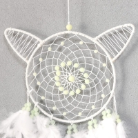 Ловец снов "С ушками" бусины светятся в темноте 50х20,5 см Ловец снов "С ушками" бусины светятся в темноте 50х20,5 см