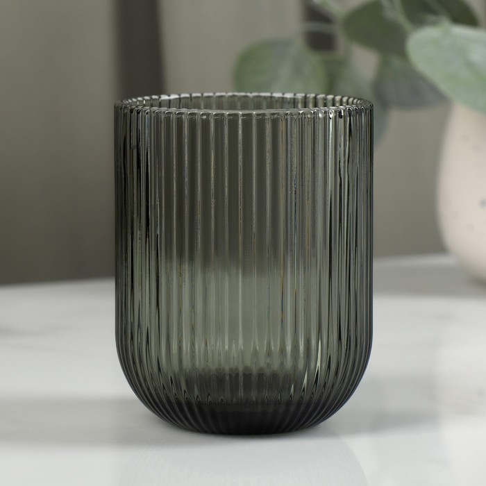 Стакан стеклянный Magistro &laquo;Грани&raquo;, 260 мл, 7,5&times;9,5 см, цвет графит