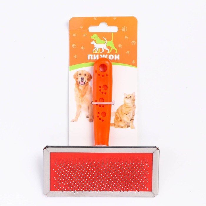 Пуходерка Пуходерка "Лапки" большая с каплями, 12 х 13 см, оранжевая