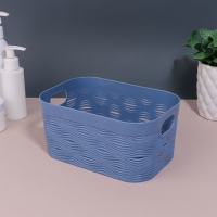 Органайзер для хранения «WAVE», с ручками, 1 секция, 19,5 × 12,5 × 9,2 см, цвет МИКС Органайзер для хранения «WAVE», с ручками, 1 секция, 19,5 × 12,5 × 9,2 см, цвет МИКС