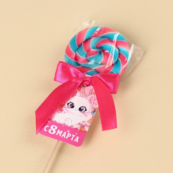 Леденец на палочке &laquo;8 марта&raquo;, вкус: грейпфтут-гуава, 15 г.