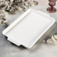 Блюдо фарфоровое для запекания Magistro &laquo;Бланш&raquo;, 40,5&times;25,5 см, цвет белый